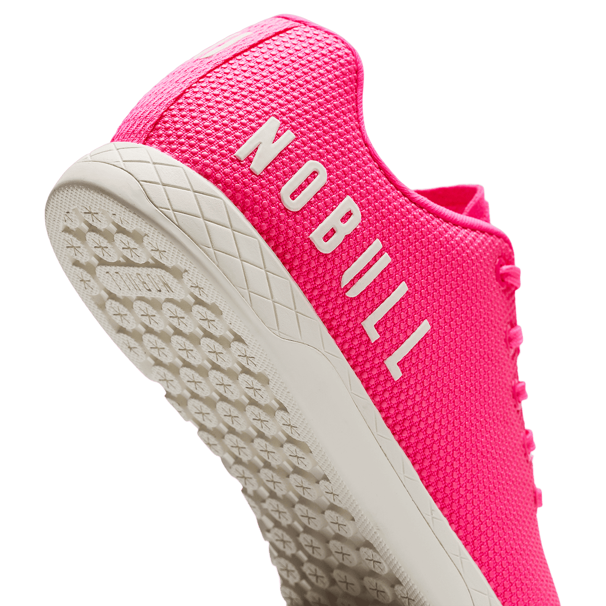 NOBULL Women's Neon Pink Classic White Outwork Shoes