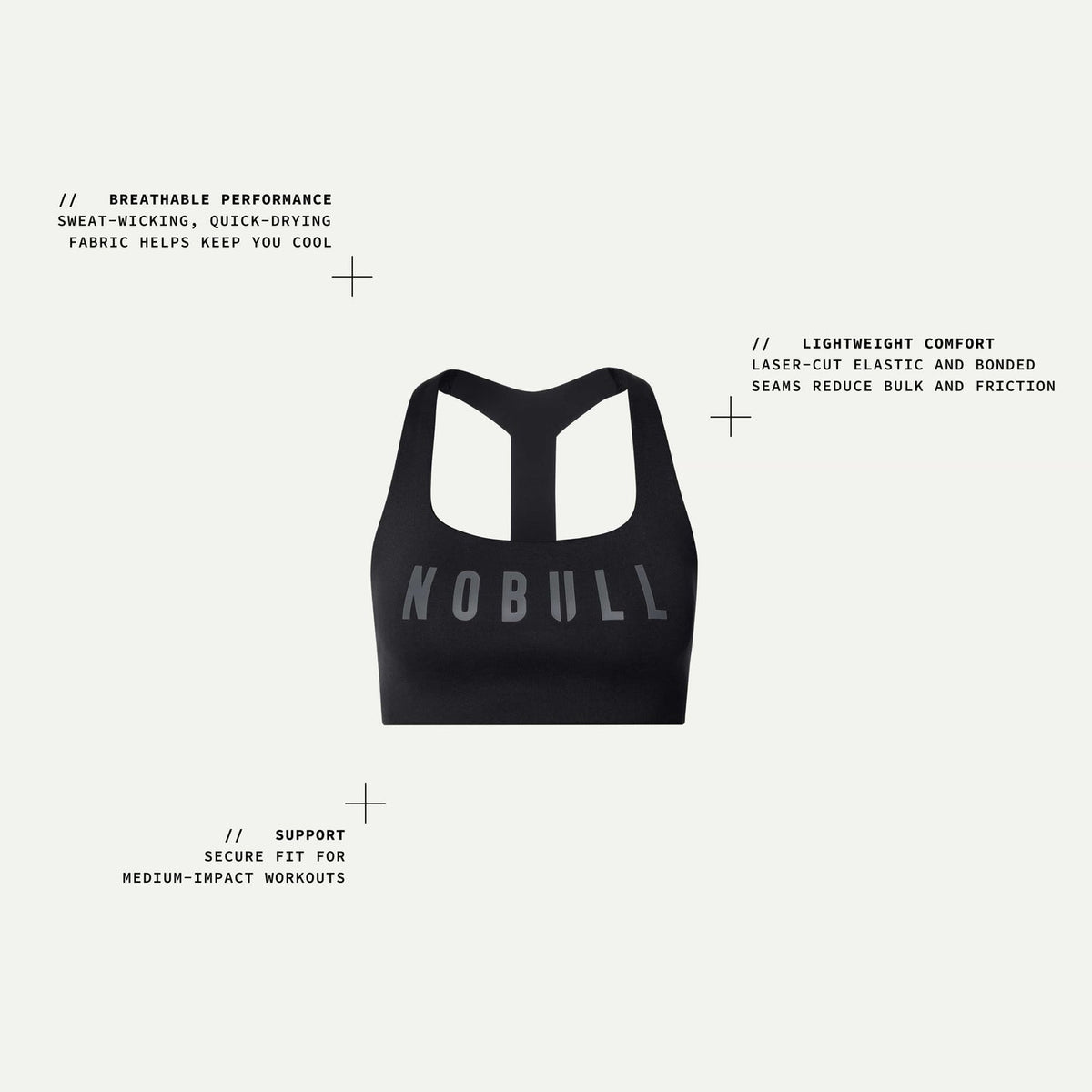 NOBULL Light Blue NOBULL Drive Racerback Sports Bra