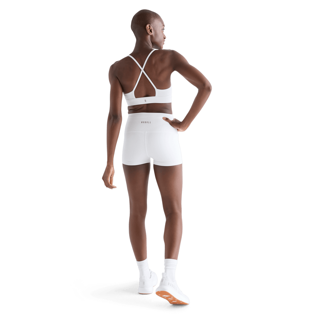 NOBULL Women's White 4" High-Rise Matte Short