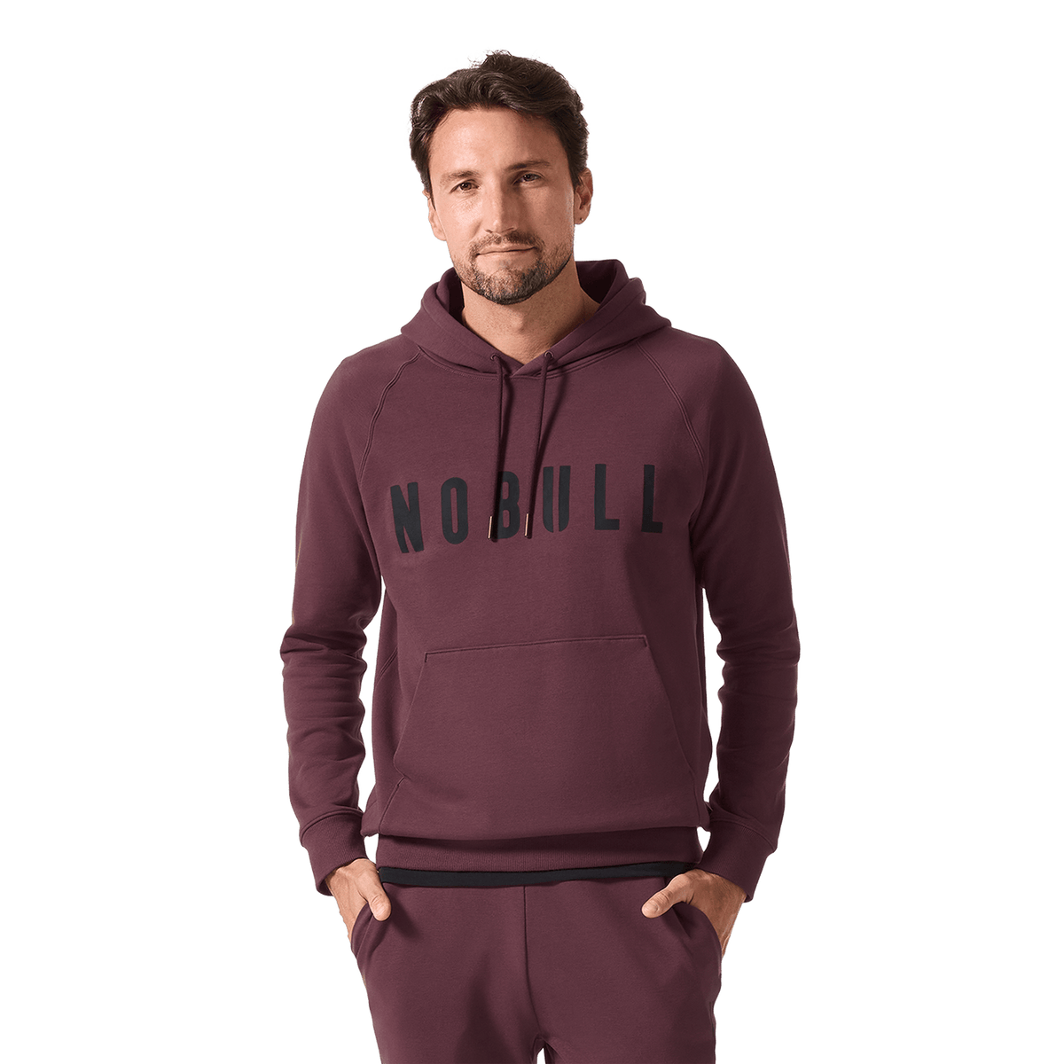 NOBULL Men's Dark Burgundy NOBULL Hoodie