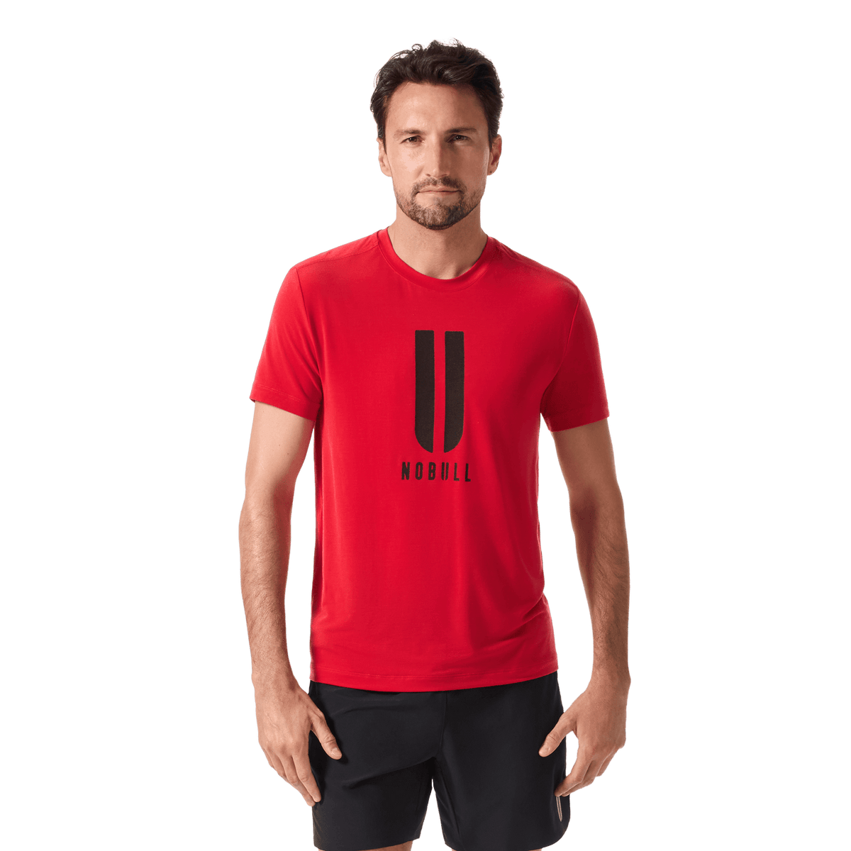 NOBULL Men's Equestrian Red U NOBULL Tee