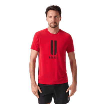 NOBULL Men's Equestrian Red U NOBULL Tee