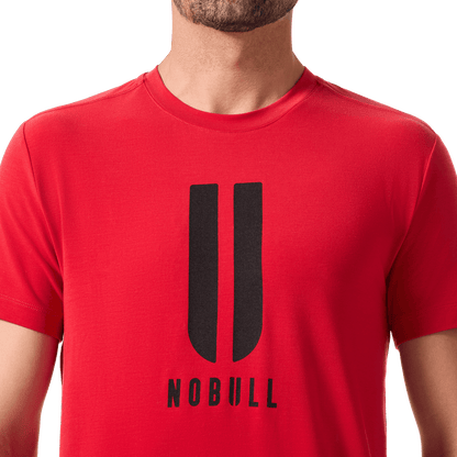 NOBULL Men's Equestrian Red U NOBULL Tee