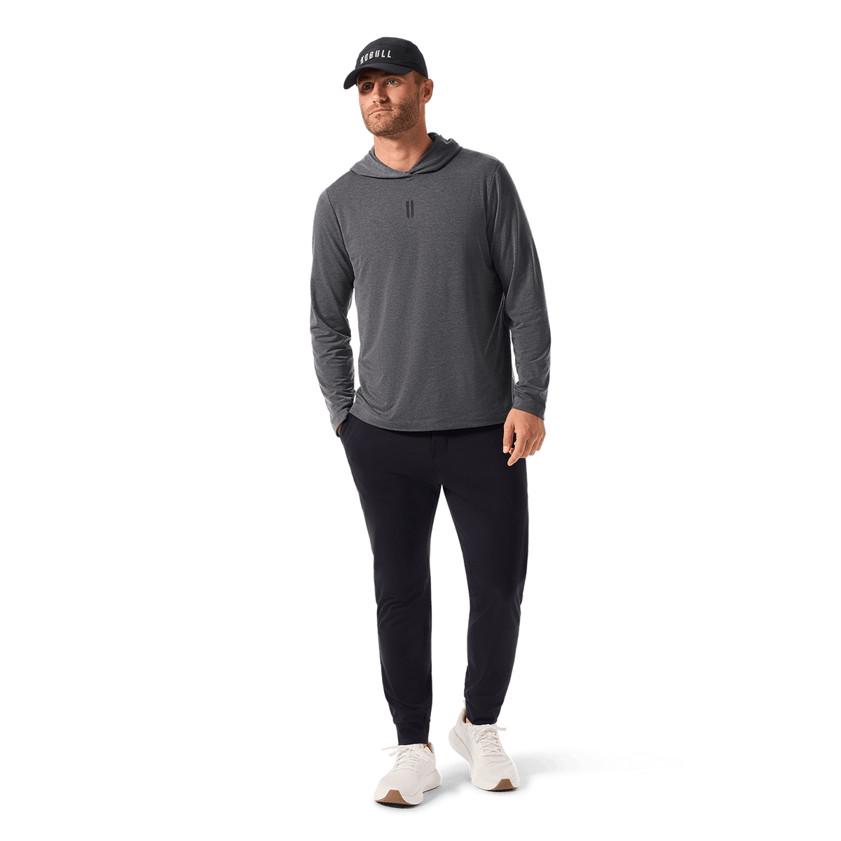 NOBULL Men's Charcoal Heather Adapt Hoodie