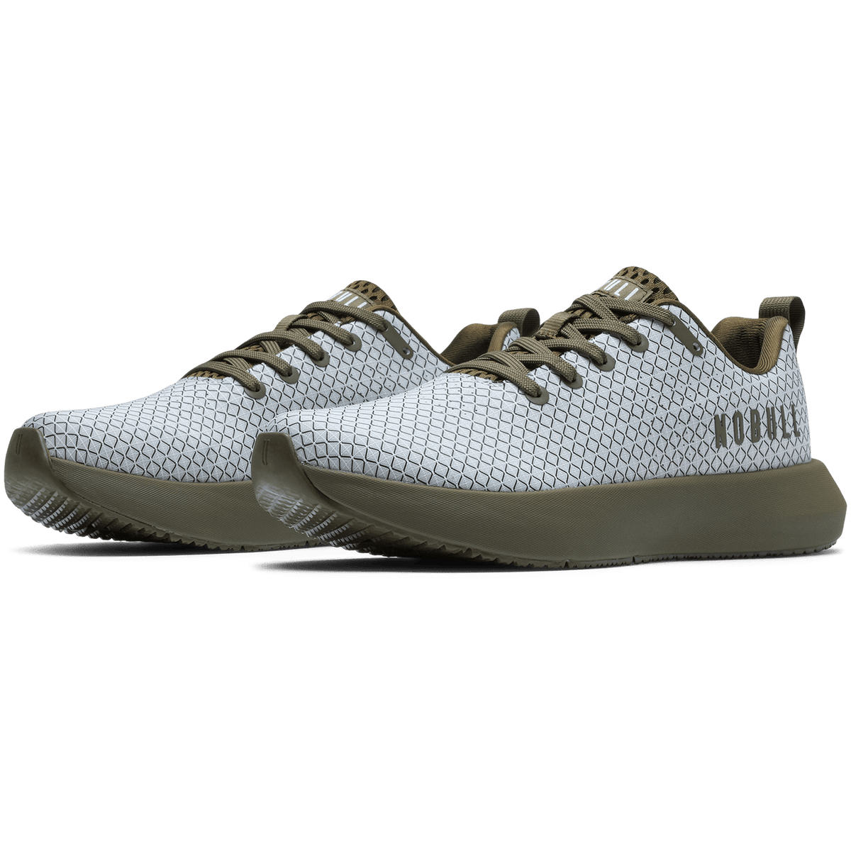 NOBULL Men's Tactical Green White Noise Drive 2 Ripstop Shoes