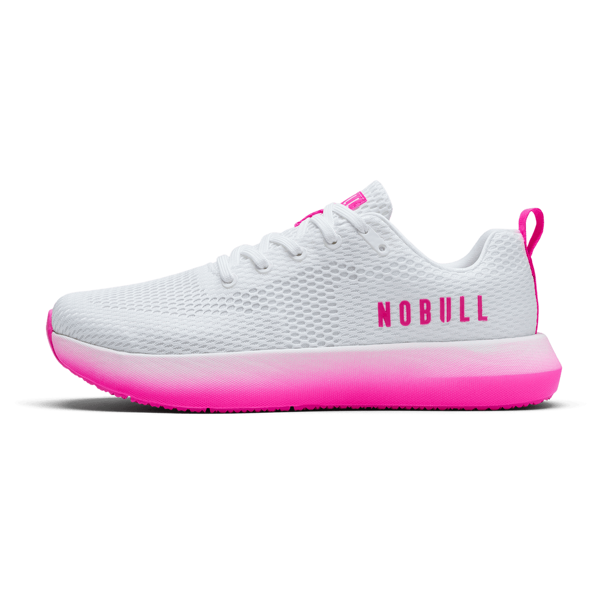 NOBULL Women's White Pink Glo Drive 2 Shoes