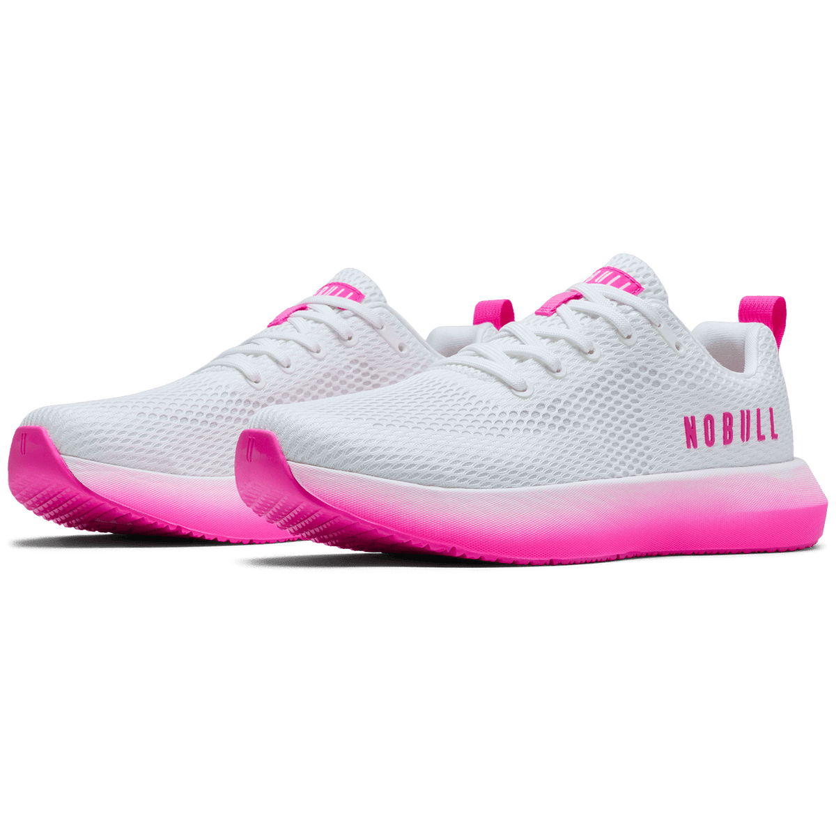 NOBULL Women's White Pink Glo Drive 2 Shoes