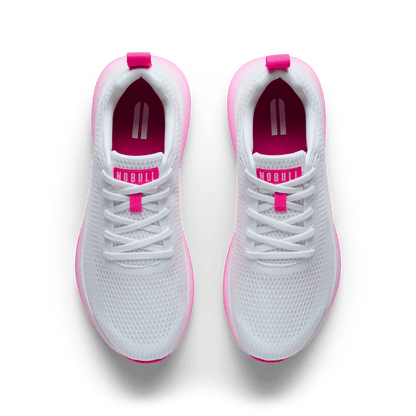 NOBULL Women's White Pink Glo Drive 2 Shoes
