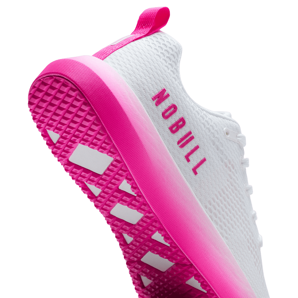 NOBULL Women's White Pink Glo Drive 2 Shoes