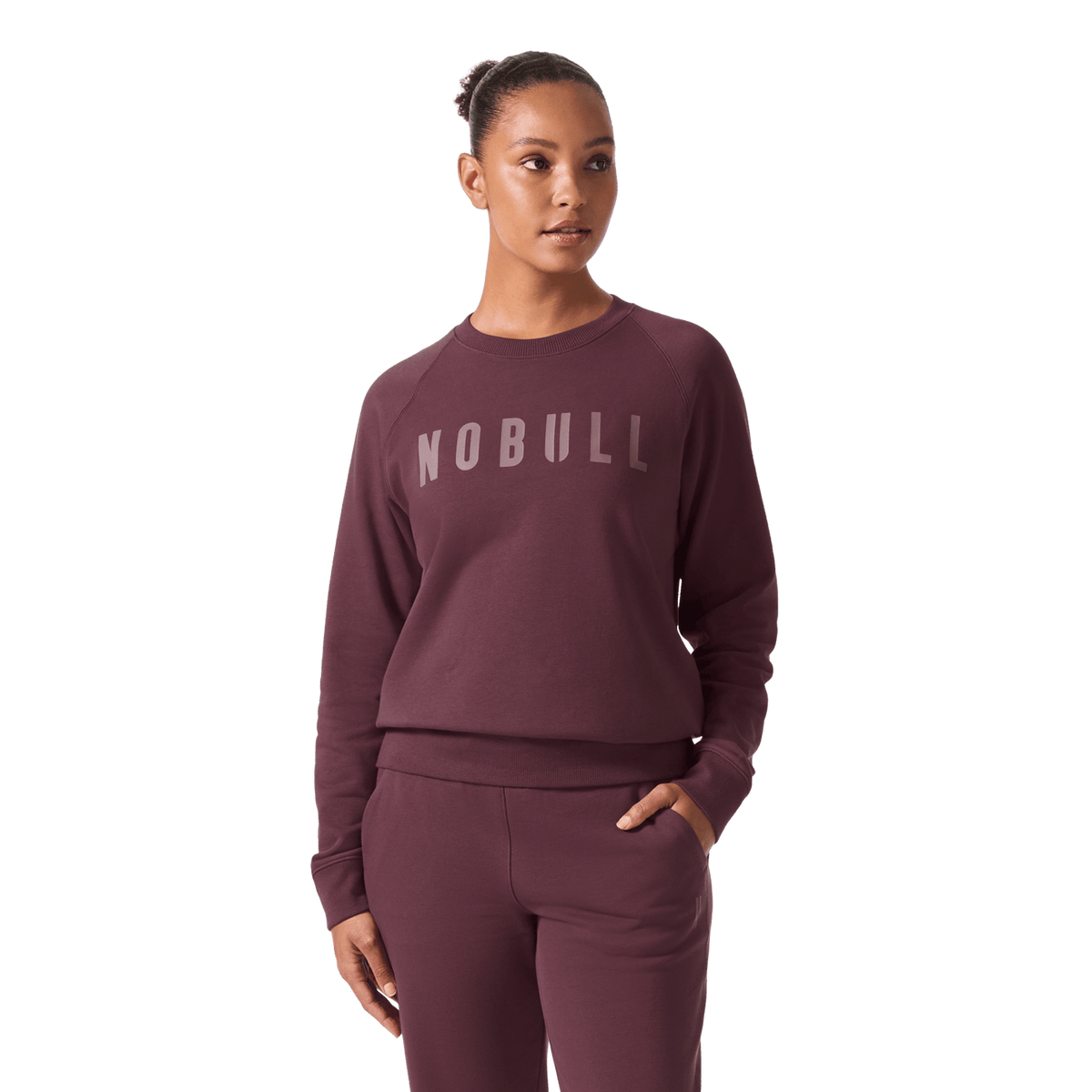 NOBULL Women's Dark Burgundy NOBULL Crew