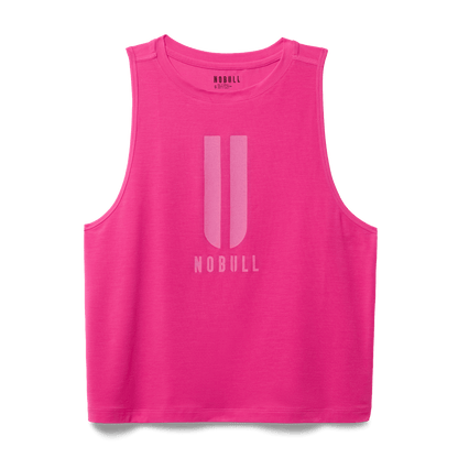 NOBULL Women's Signal Pink U NOBULL Muscle Tank Top