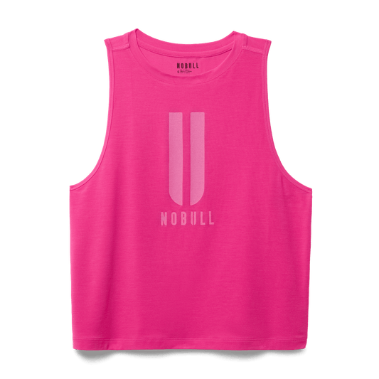 NOBULL Women's Signal Pink U NOBULL Muscle Tank Top
