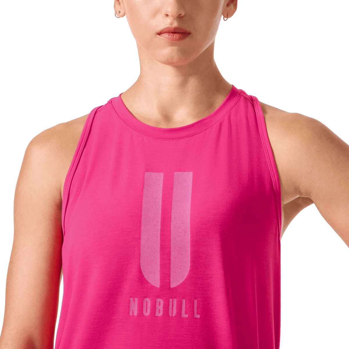 NOBULL Women's Signal Pink U NOBULL High-Neck Tank
