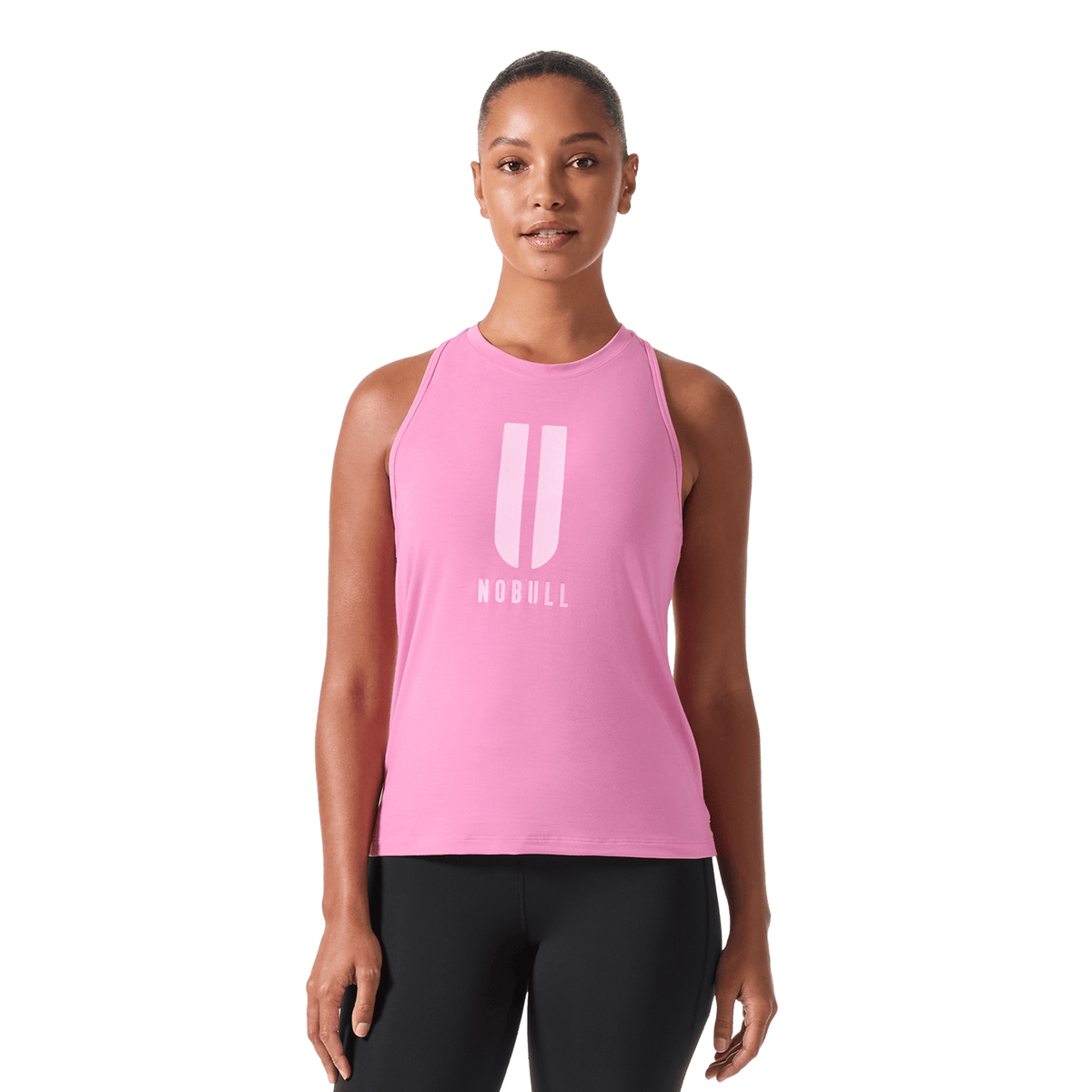 NOBULL Women's Soft Pink U NOBULL High-Neck Tank