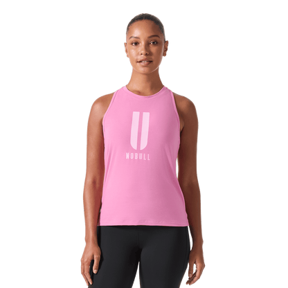 NOBULL Women's Soft Pink U NOBULL High-Neck Tank