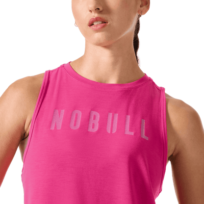 NOBULL Women's Signal Pink NOBULL Muscle Tank Top