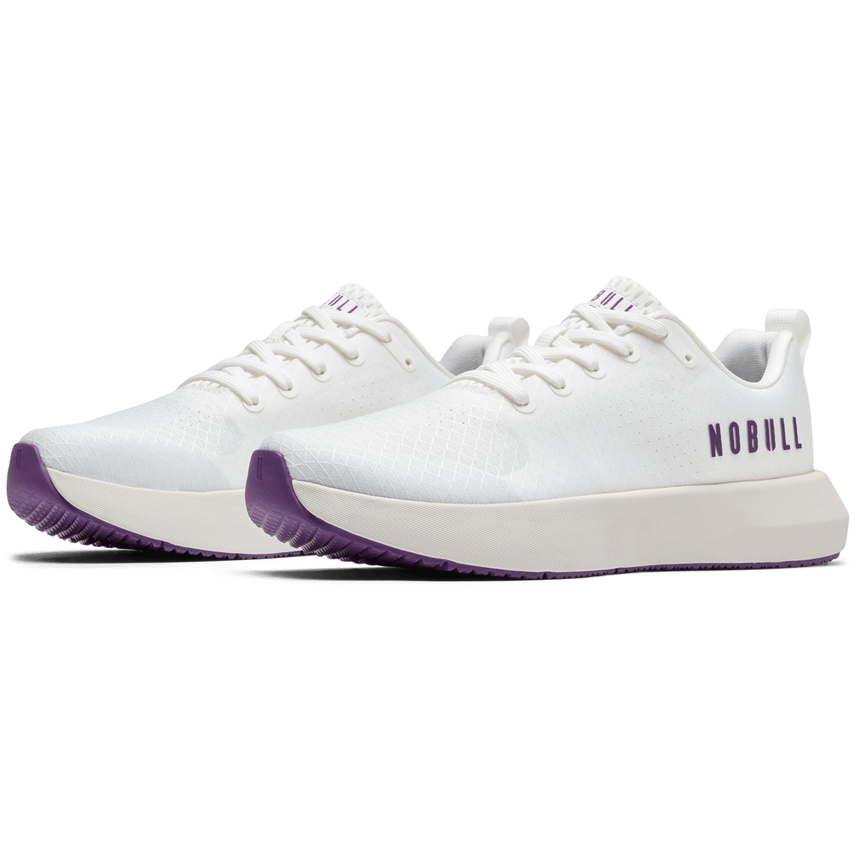 NOBULL Women's Classic White Purple Magic Drive 2 Ripstop Shoes