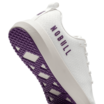 NOBULL Women's Classic White Purple Magic Drive 2 Ripstop Shoes
