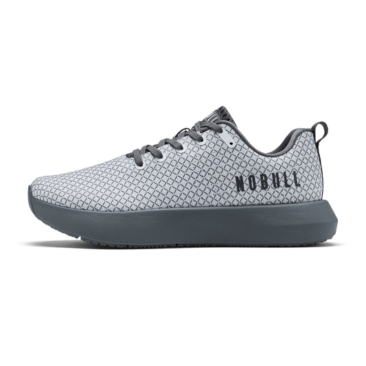 NOBULL Women's Gunmetal White Noise Drive 2 Ripstop Shoes