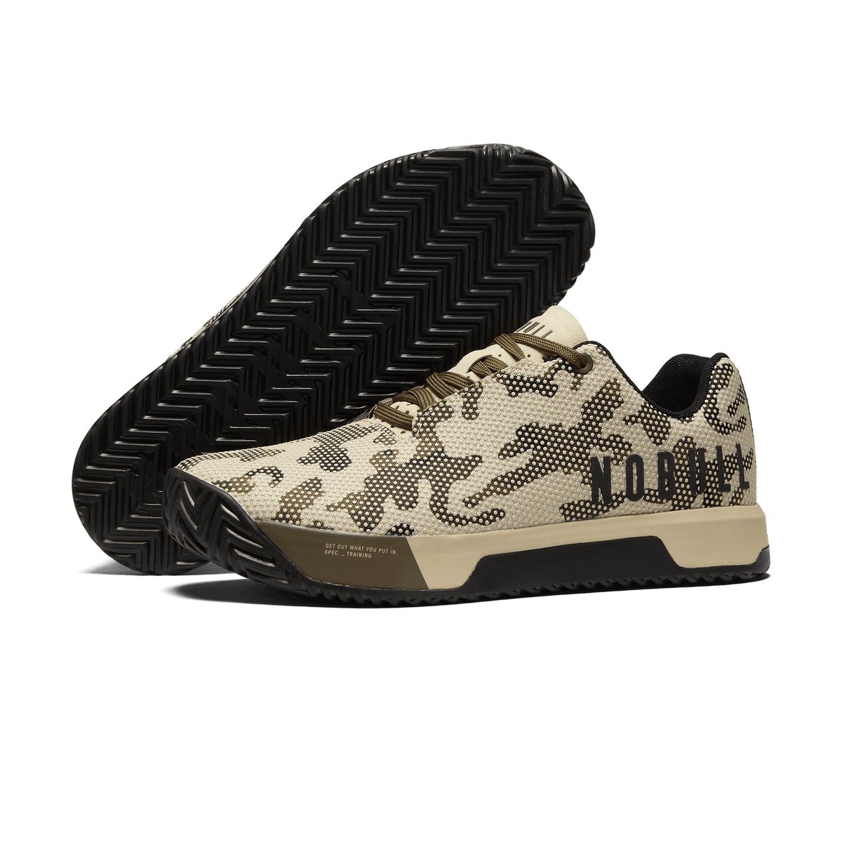 NOBULL Men's Beige Camo Outwork Edge Shoes
