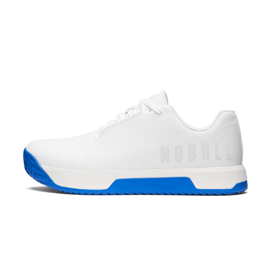NOBULL Men's White Royal Blue Outwork Edge Shoes