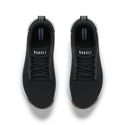 NOBULL Men's Jet Black Classic White Gum Outwork Flex Shoes
