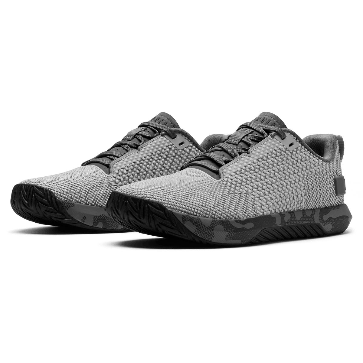 NOBULL Men's Gray Jungle Camo Outwork Flex Shoes