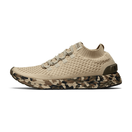 NOBULL Men's Beige Camo Allday Knit Shoes