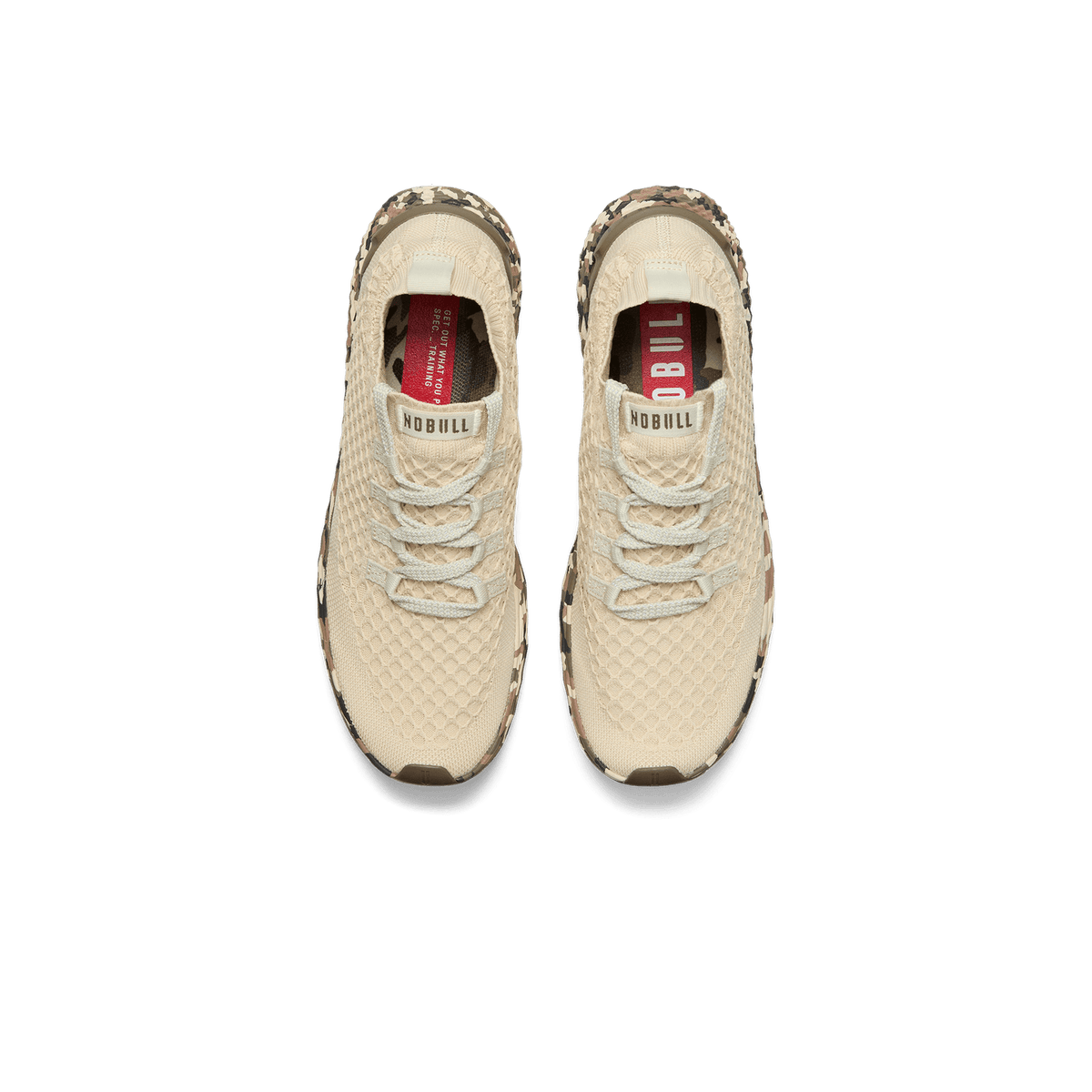 NOBULL Men's Beige Camo Allday Knit Shoes