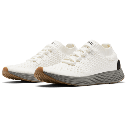 NOBULL Men's Classic White Ash Allday Knit Shoes