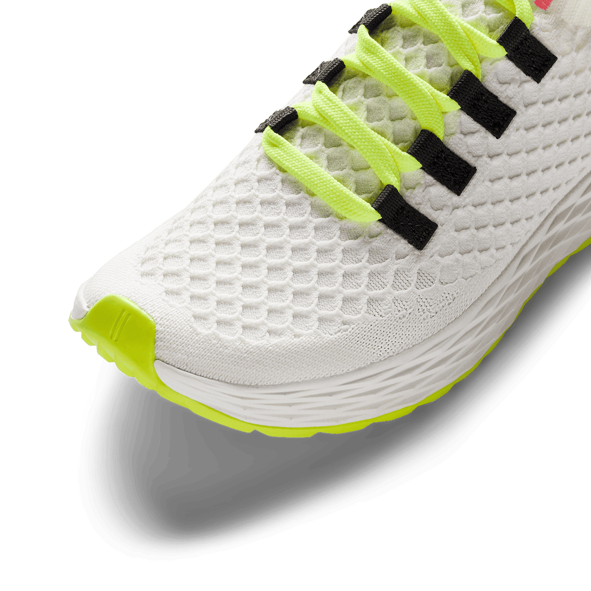 NOBULL Men's Classic White Yellow Alert Allday Knit Shoes