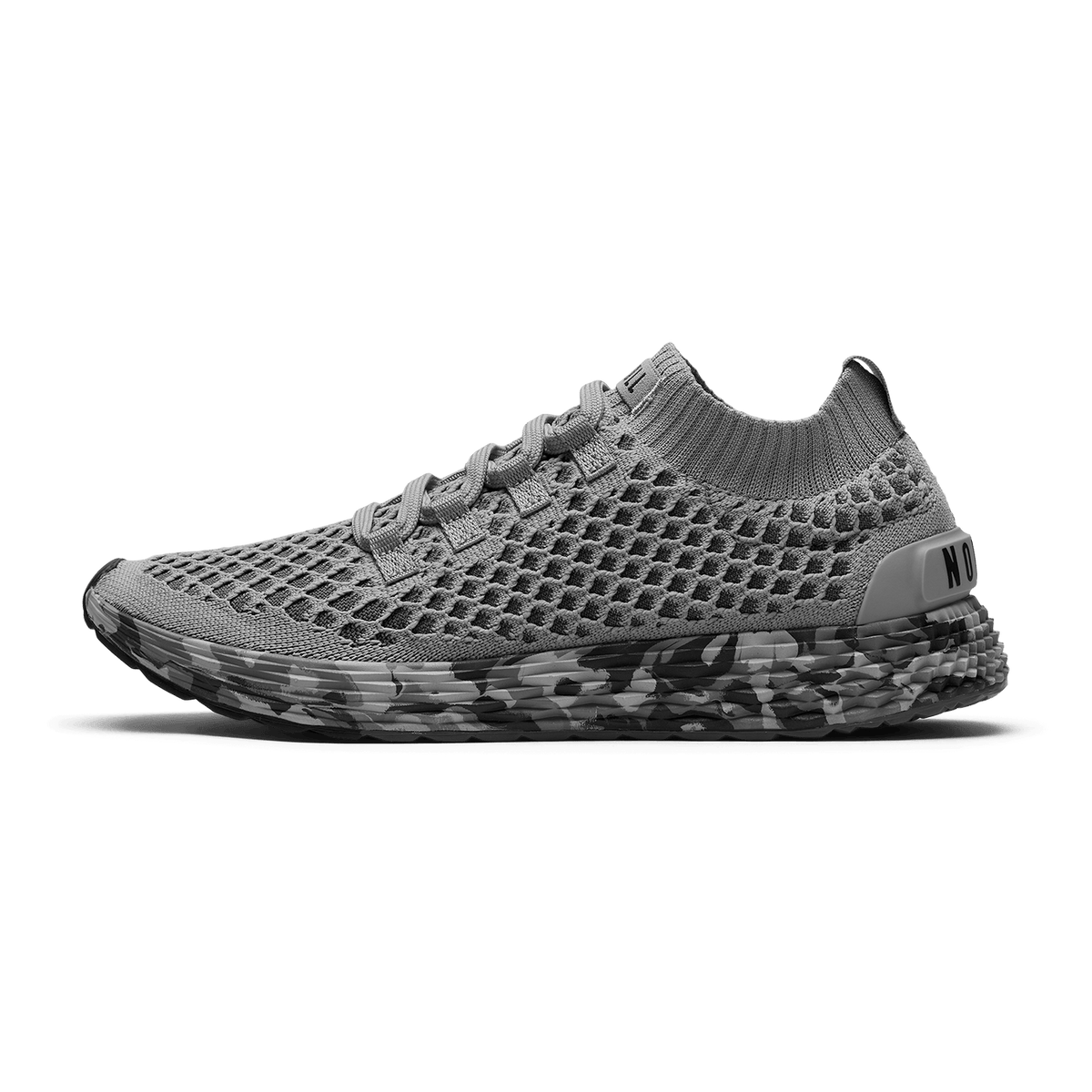 NOBULL Men's Gray Jungle Camo Allday Knit Shoes
