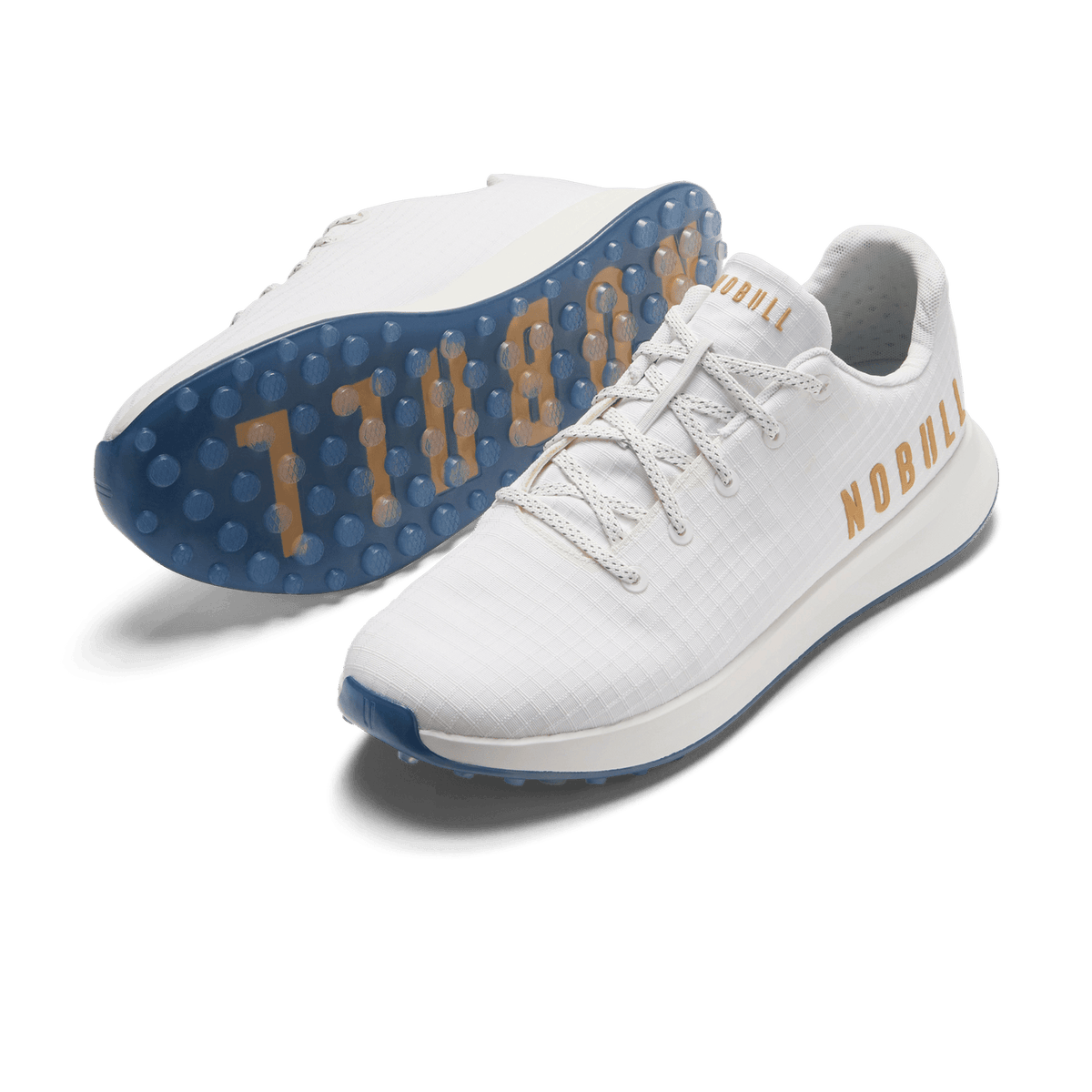 NOBULL Men's Stadium White Ripstop Golf Shoes