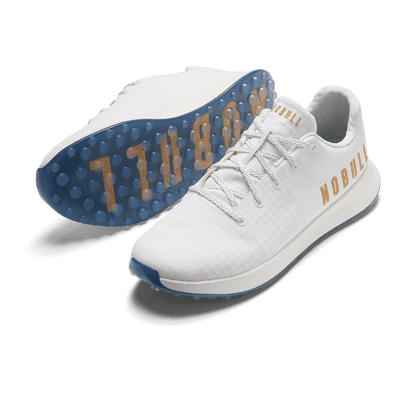NOBULL Men's Stadium White Ripstop Golf Shoes