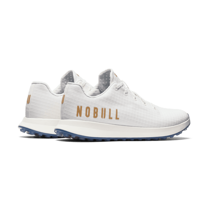 NOBULL Men's Stadium White Ripstop Golf Shoes