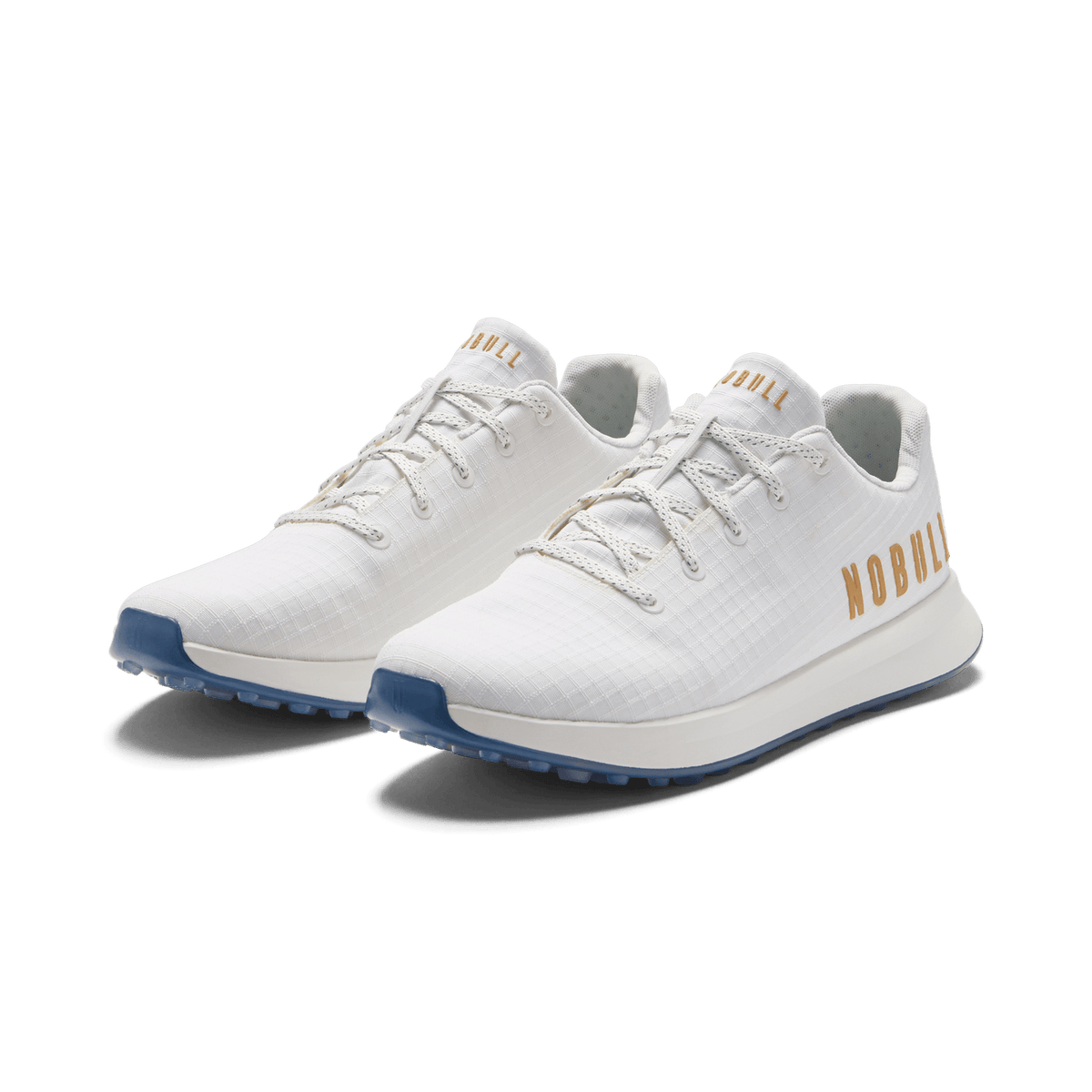 NOBULL Men's Stadium White Ripstop Golf Shoes