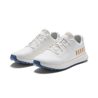 NOBULL Men's Stadium White Ripstop Golf Shoes