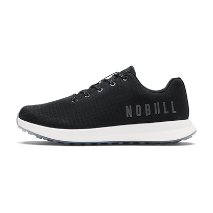 NOBULL Men's Jet Black Ripstop Golf Shoes
