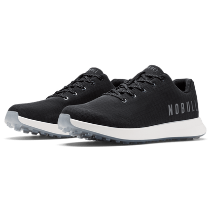 NOBULL Men's Jet Black Ripstop Golf Shoes