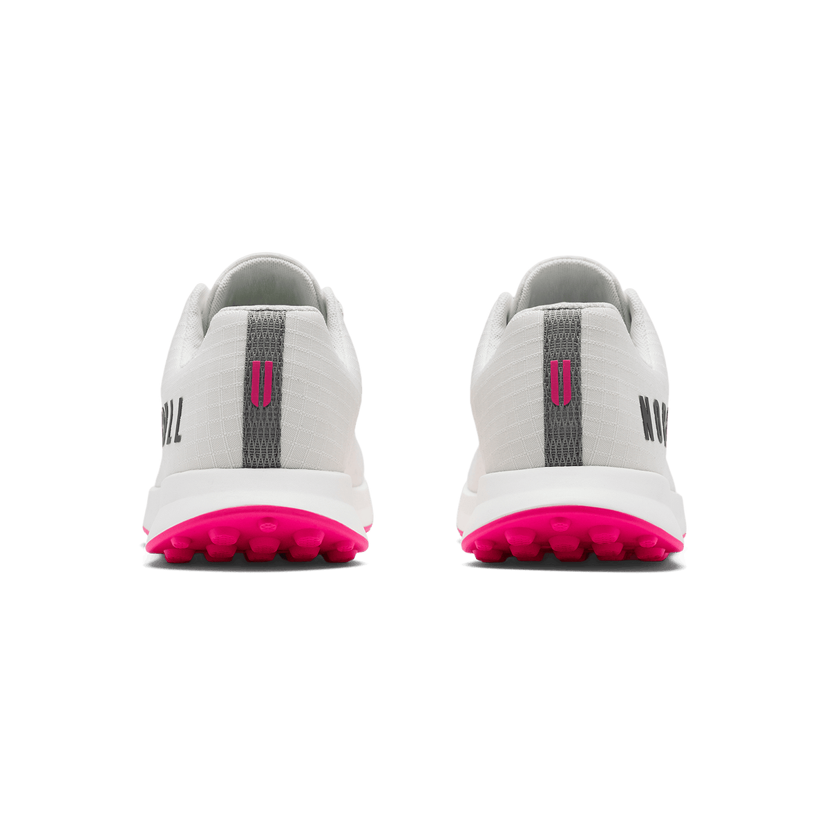 NOBULL Men's Classic White Pink Glo Ripstop Golf Shoes