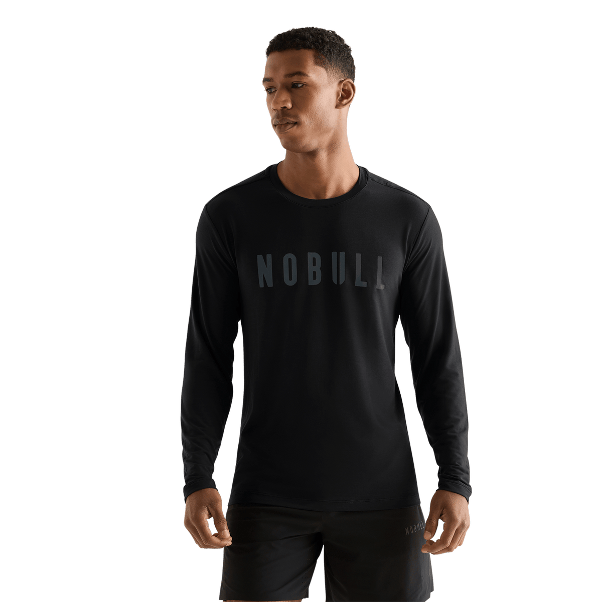 NOBULL Men's Black NOBULL Long Sleeve Tee