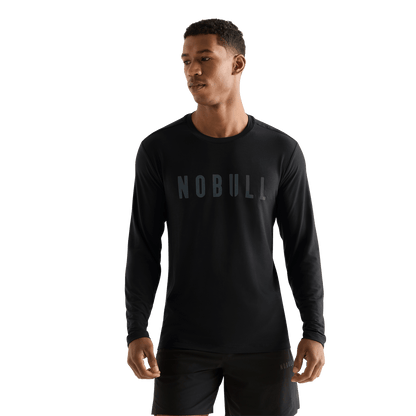 NOBULL Men's Black NOBULL Long Sleeve Tee