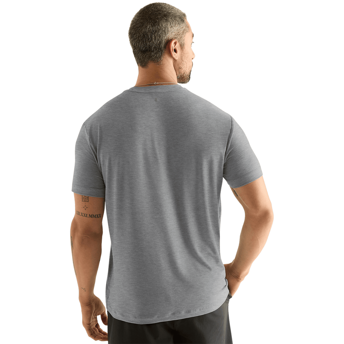 NOBULL Men's Heather Gray NOBULL Tee