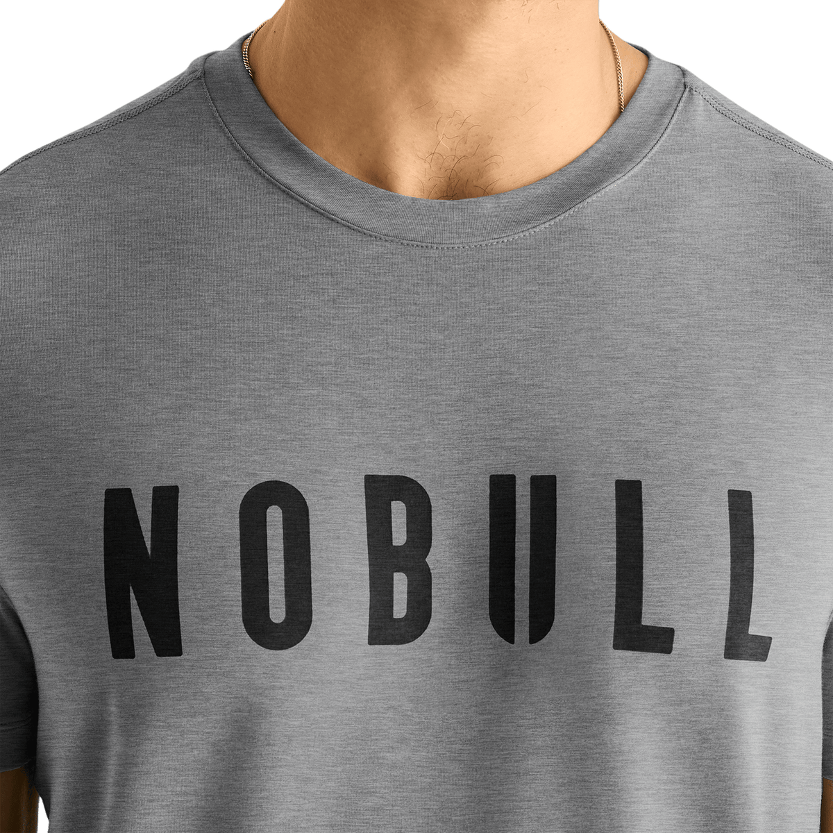 NOBULL Men's Heather Gray NOBULL Tee