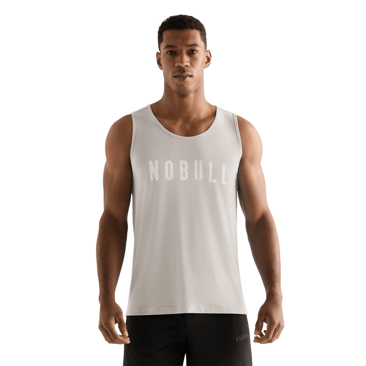NOBULL Men's Oatmeal NOBULL Tank Top