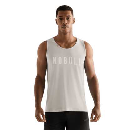 NOBULL Men's Oatmeal NOBULL Tank Top