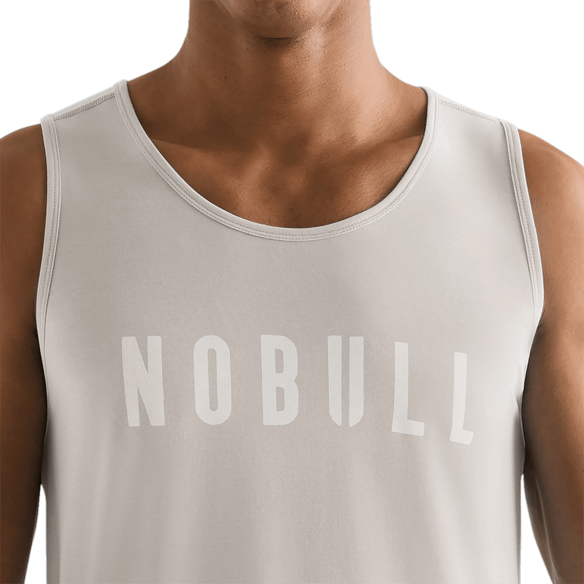 NOBULL Men's Oatmeal NOBULL Tank Top