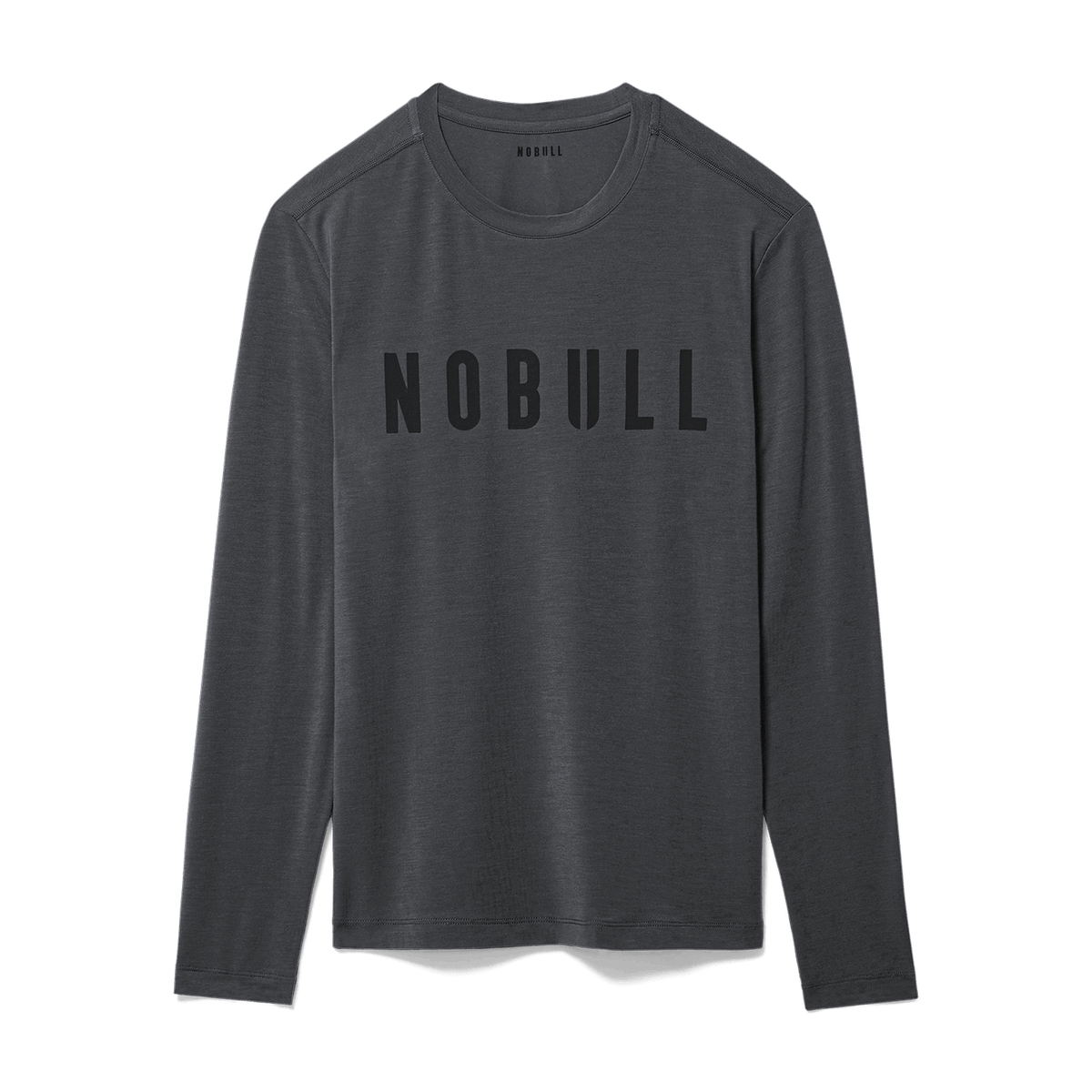 NOBULL Men's Charcoal Heather NOBULL Long Sleeve Tee