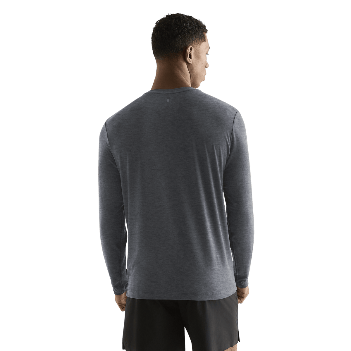 NOBULL Men's Charcoal Heather NOBULL Long Sleeve Tee