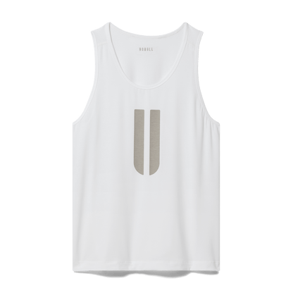 NOBULL Men's White U Tank Top